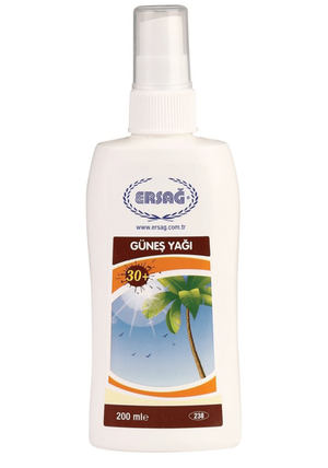 Олія для засмаги SPF 30, 200 мл, ERSAĞ, Турція Олія для засмаги SPF 30, 200 мл, ERSAĞ, Турція
