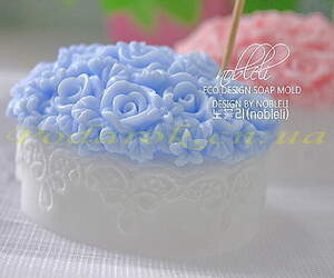 Форма для мыла "Овал в цветах"