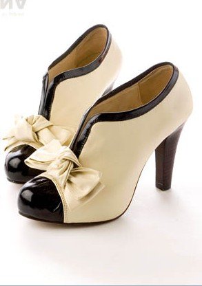 Bowknot Platforms Beige