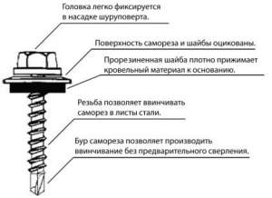 4,8 х19 Кровельный саморез металл-дерево цинк