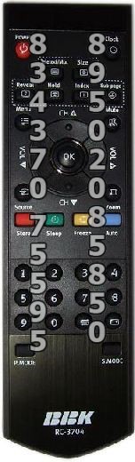 BBK RC3704,RC2603,SANYO RC3704 BBK RC3704,RC2603,SANYO RC3704