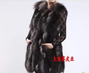 Меховой жилет Анжелика( чернобурка)