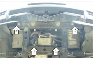 Защита MOTODOR радиатора, рулевых тяг Land Rover Discovery IV  2009-2014 Внедорожник