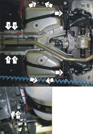 Усиленная защита топливного бака (3 мм, сталь) для Land Rover Discovery Sport 2015-2019