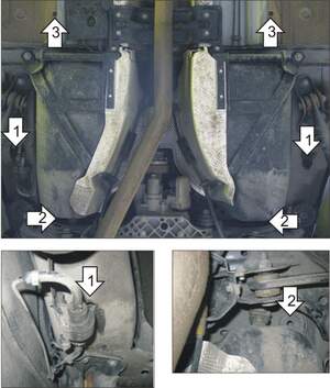 Усиленная защита топливного бака (3 мм, сталь) для Land Rover Freelander II 2006-2015