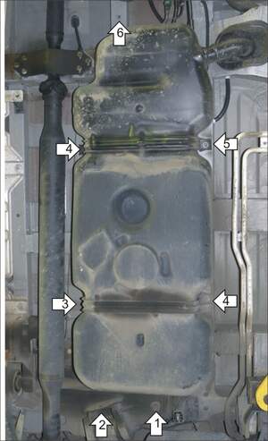 Усиленная защита топливного бака (3 мм, сталь) для Mercedes Vito 2014-, Mercedes V-class 2014-