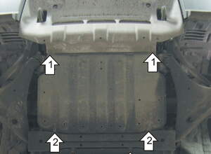 Защита MOTODOR двигателя, переднего дифференциала Mitsubishi Pajero IV  2006-2018 Внедорожник