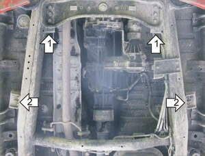 Защита MOTODOR разд.коробки Mitsubishi Pajero Sport II  2008-2018 Внедорожник