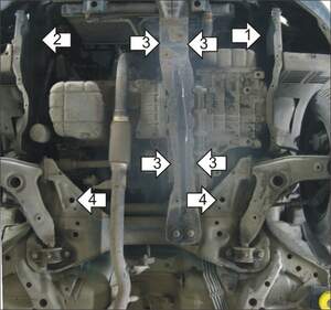 Защита MOTODOR двигателя, КПП Mitsubishi Space Star 1998-2004 Вэн Защита MOTODOR двигателя, КПП Mitsubishi Space Star 1998-2004 Вэн
