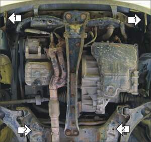 Защита MOTODOR двигателя, КПП Nissan Sentra 2000-2007 Седан