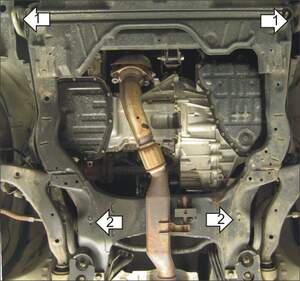 Защита MOTODOR двигателя, КПП Nissan Teana  2003-2008 Седан