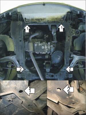 Защита MOTODOR двигателя, КПП Opel Vectra C 2002-2008 Седан