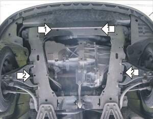 Защита MOTODOR двигателя, КПП Renault Kangoo  1997-2008 Вэн