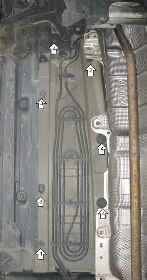 Усиленная защита топливных трубок (2 мм, сталь) для Renault Laguna III хетчбек/универсал 2007-2015