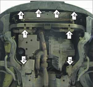 Защита MOTODOR двигателя, КПП Rover 75  1999-2005 Седан, универсал