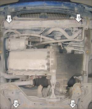 Защита MOTODOR двигателя, КПП Skoda Octavia I 1996-2004 Хэтчбек, универсал Защита MOTODOR двигателя, КПП Skoda Octavia I 1996-2004 Хэтчбек, универсал
