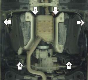 Защита MOTODOR бензобака Skoda Yeti  2009- Внедорожник