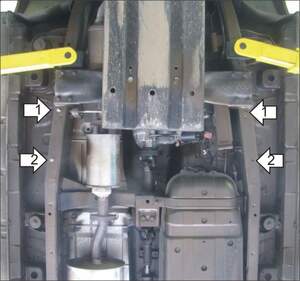 Защита MOTODOR разд.коробки Ssangyong Kyron 2005-2018 Внедорожник
