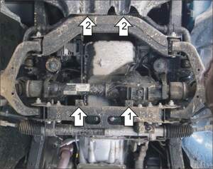 Защита MOTODOR переднего дифференциала, двигателя Ssangyong Rexton  2007-2012 Внедорожник