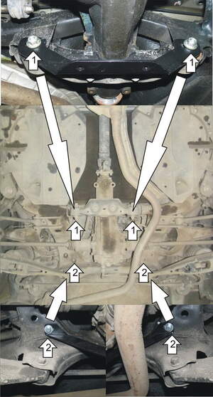 Усиленная защита заднего дифференциала (3 мм, сталь) для Subaru Forester 2013-2018