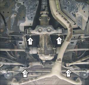 Защита MOTODOR заднего дифференциала Subaru XV 2011-2017 Хэтчбек