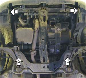 Защита MOTODOR двигателя, КПП Suzuki Baleno  1995-2002 Седан, Хэтчбек, Универсал