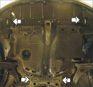 Защита MOTODOR двигателя, КПП Toyota Avensis  2003-2008 универсал, Седан, Хэтчбек