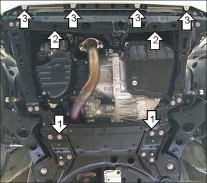 Защита MOTODOR двигателя, КПП Toyota Vanguard 2007-2013 Внедорожник Защита MOTODOR двигателя, КПП Toyota Vanguard 2007-2013 Внедорожник