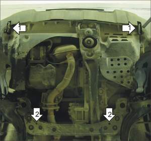 Защита MOTODOR двигателя, КПП Ford Maverick  2001-2007 Внедорожник