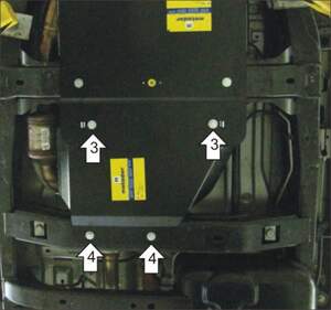 Защита MOTODOR разд.коробки Hummer H3 2005- Внедорожник