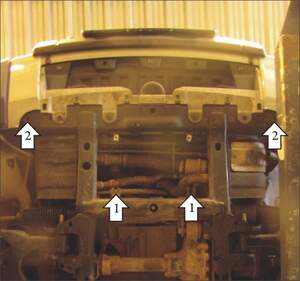 Защита MOTODOR радиатора, рулевых тяг Land Rover Discovery III  2004-2009 Внедорожник