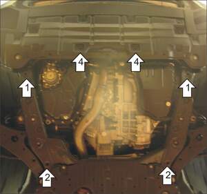 Защита MOTODOR двигателя, КПП Lexus RX 270/350  2008-2018 Внедорожник