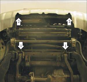 Защита MOTODOR радиатора Mitsubishi Pajero Sport II  2008-2018 Внедорожник
