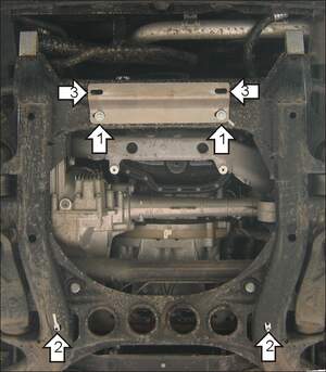 Защита MOTODOR двигателя Porsche Cayenne  2002-2007 Внедорожник