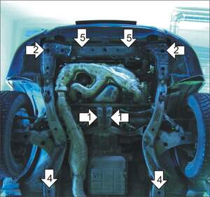 Защита MOTODOR двигателя, КПП Subaru Forester 2002-2008 Внедорожник Защита MOTODOR двигателя, КПП Subaru Forester 2002-2008 Внедорожник