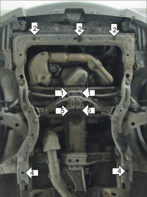 Защита MOTODOR двигателя, КПП Subaru Impreza Wrx 2000-2007 Седан