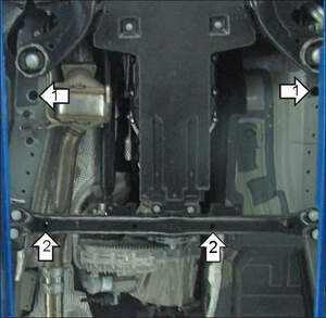 Защита MOTODOR КПП, разд.коробки Volkswagen Touareg  2002-2010 Внедорожник