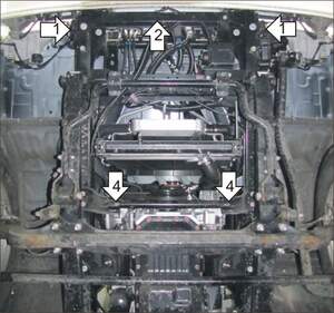 Защита MOTODOR радиатора Hino 300 XZU 423/433 Euro 3 2010-2017 шасси