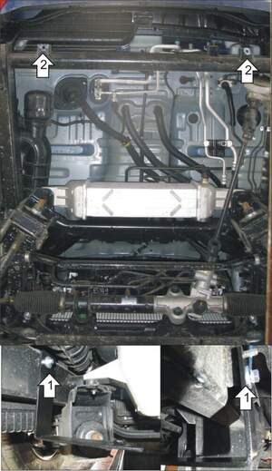 Защита MOTODOR радиатора Hyundai Porter 2012- фургон