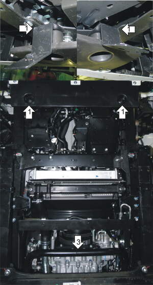 Защита MOTODOR радиатора Isuzu NMR 85H 2011-2017 шасси