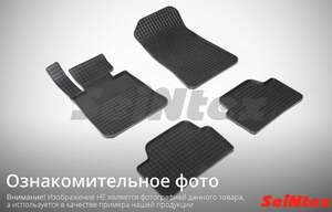 Коврики резиновые с рисунком «Сетка» INFINITI Q50 2013-2016 «Seintex»