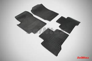 Коврики резиновые с рисунком «Сетка» MERCEDES С-Class W204 2006-2018 «Seintex»