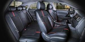 Комплект Накидок «SECTOR LEATHER PLUS» красный/черный/черный 22229