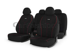 Чехлы универсальные   «DOUGLAS» черный/черный/красный 22034