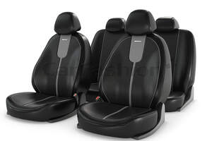 Чехлы из экокожи «GALS» серый/черный/серый 11063 Чехлы из экокожи «GALS» серый/черный/серый 11063