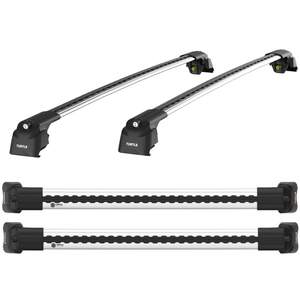 Багажные поперечины TURTLE AIR 2 на интегриров.рейлинги KIA Grand Carnival MPV 5дв 2006-2014  серебристые