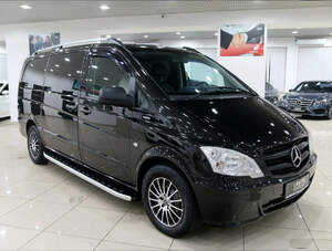 Рейлинги GOLD продольные для MERCEDES BENZ W639/W447 (2003-2021) средняя база (L2), серебристые метал.опор.стойки