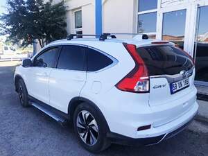 Багажник в штатные места на рейлингах HONDA CR-V SUV 4 2012-2018  и 5 2016-н.в. с замком, серебристый