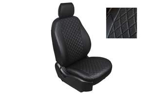 Чехлы Seintex Ромб из экокожи для сидений RENAULT DUSTER 2011-2015 черные