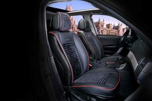 Накидки передние «MADRID» черный/черный/красный/красный 21886